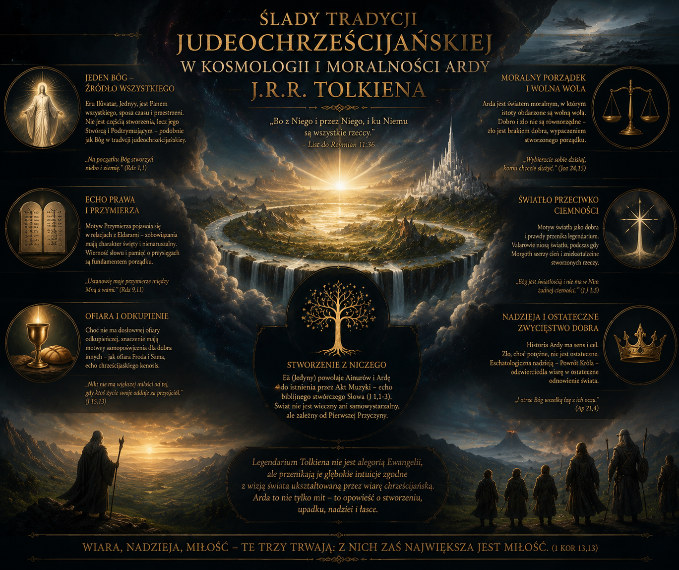 Ślady tradycji judeochrześcijańskiej w kosmologii i moralności Ardy J.R.R. Tolkiena